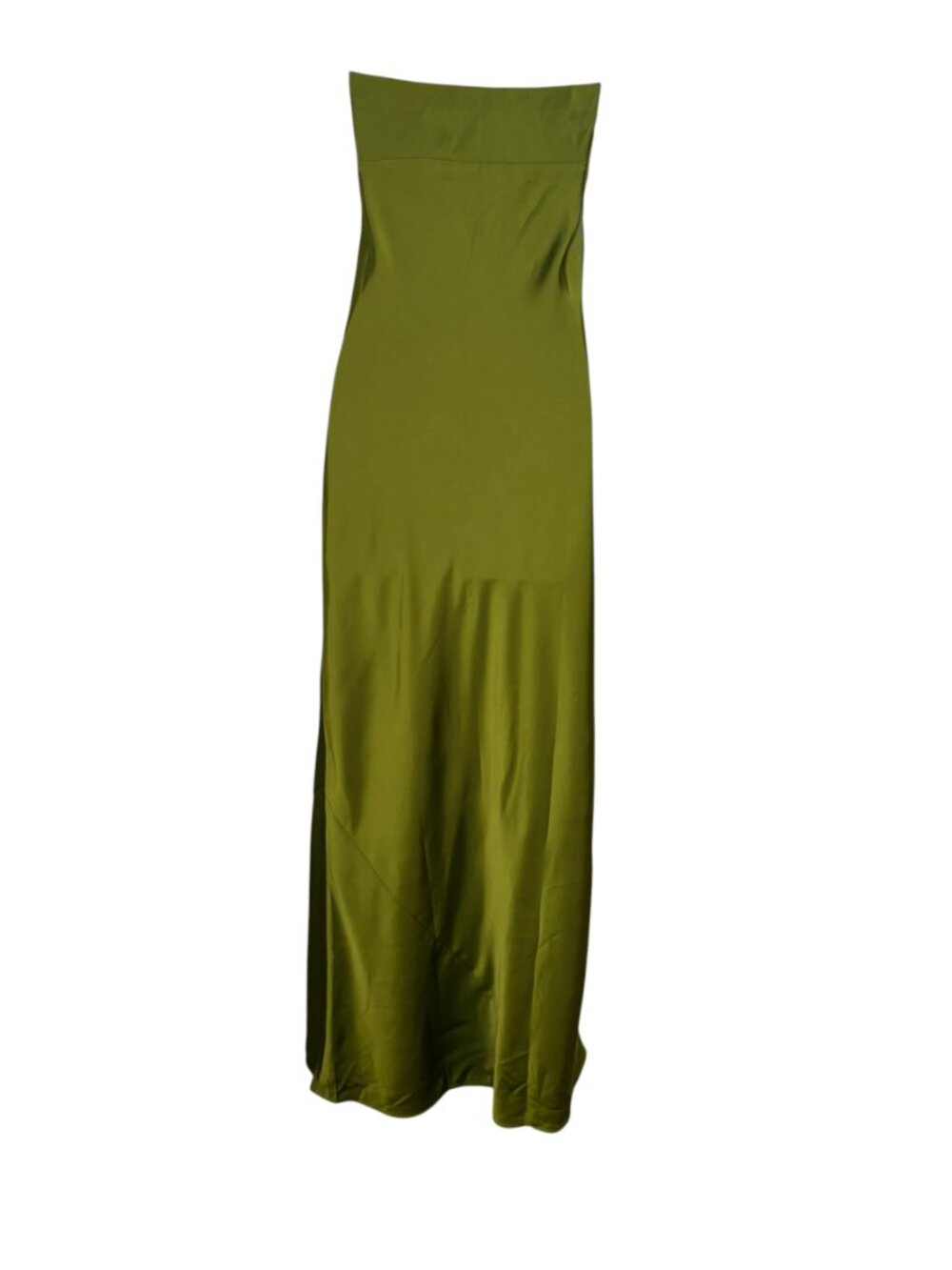 O.P.T Marice Strapless Satin Maxi Gown Clover Green Medium NWT - Picture 3 of 8